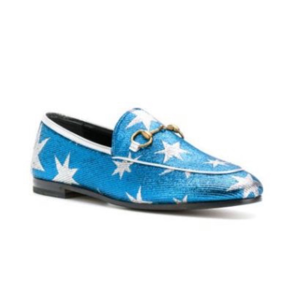 Gucci Jordaan Lurex Star loafers